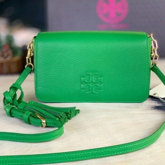 Tory Burch Thea Leather Mini Crossbody Bag - Picture 1 of 10